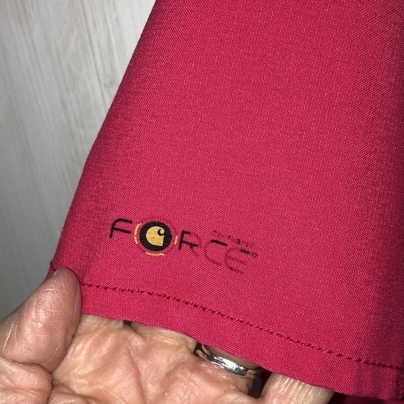 Carhartt Pink Short Sleeve Scrubs Top Size Large - Picture 2 of 6